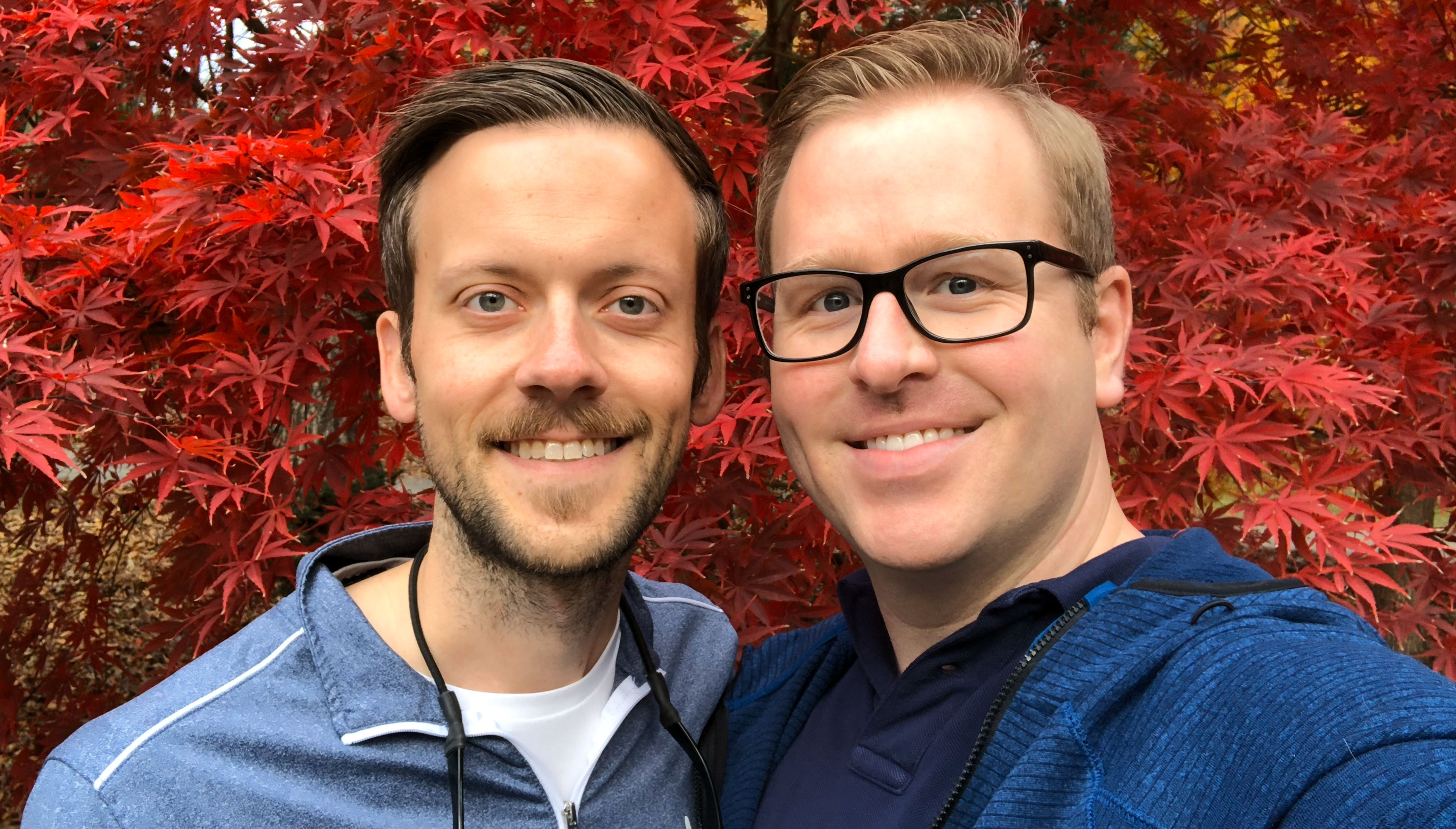 Taylor and Mike at a maple tree garden